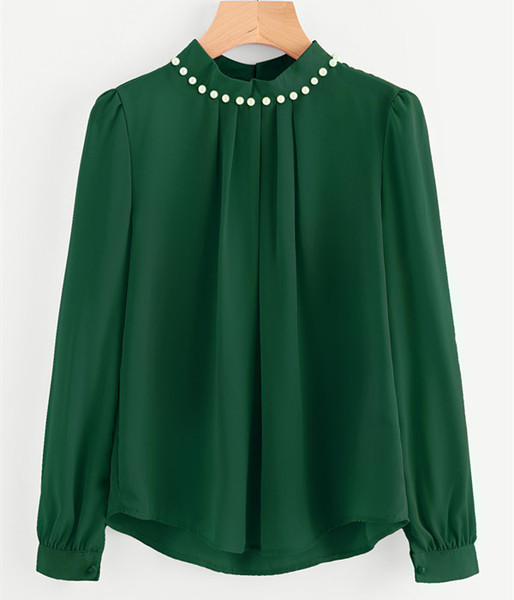 Stílusos női blúz gyöngyökkel több színben
