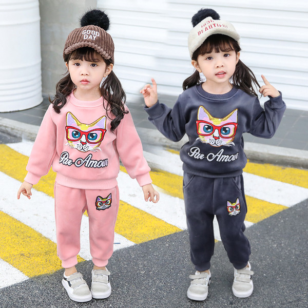 Gyerekkészlet lányoknak két színben, rátéttel