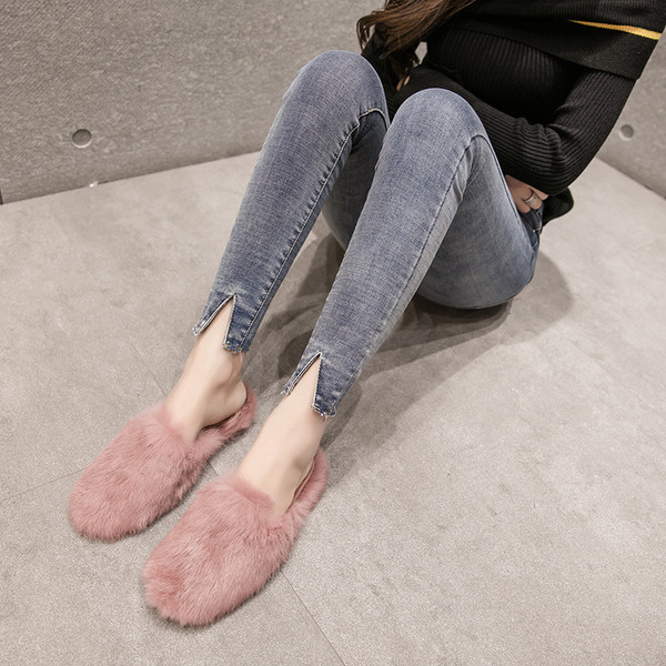 Alkalmi női farmer három színben, hasítékkal