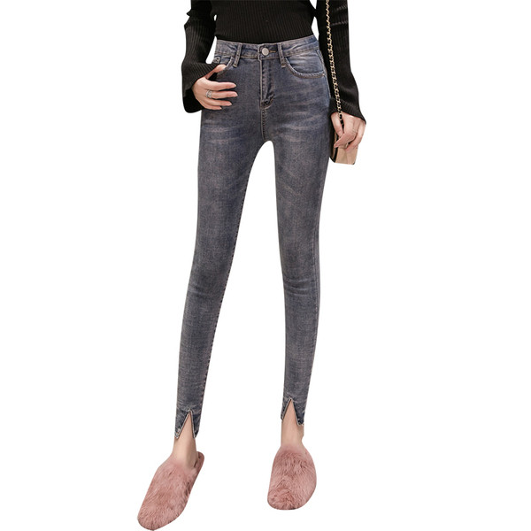 Alkalmi női farmer három színben, hasítékkal