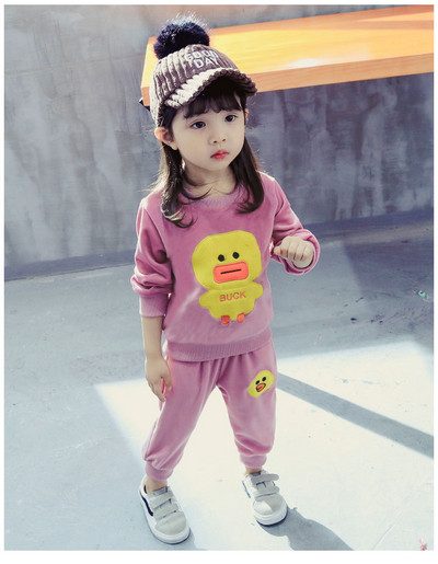 Παιδικό σετ για κορίτσια σε δύο χρώματα με εφαρμογή