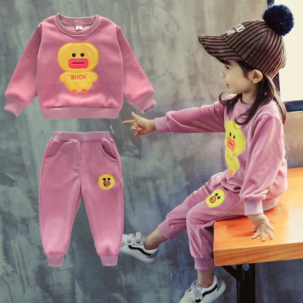 Παιδικό σετ για κορίτσια σε δύο χρώματα με εφαρμογή