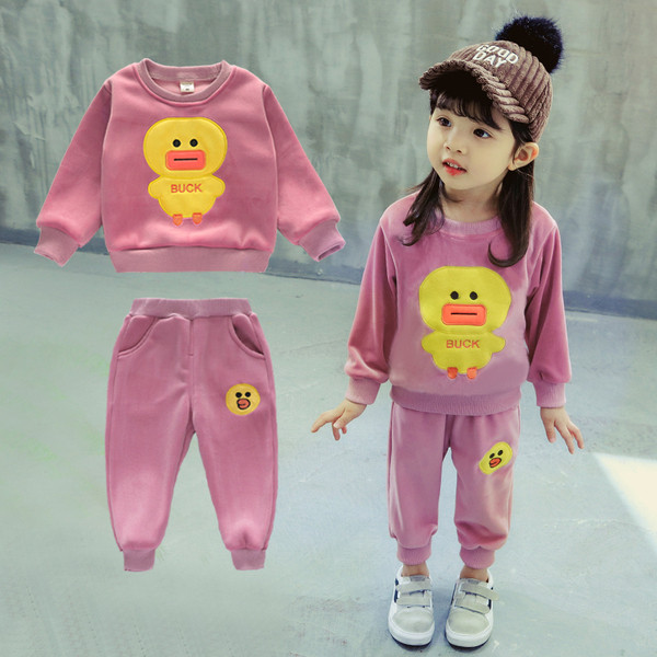 Παιδικό σετ για κορίτσια σε δύο χρώματα με εφαρμογή