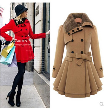 Дамско модерно палто в четири цвята