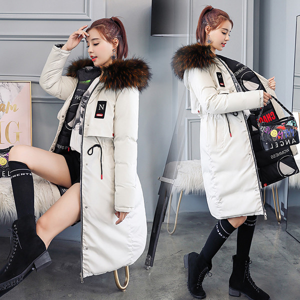 Női téli kabát színes béléssel és kapucnival több színben