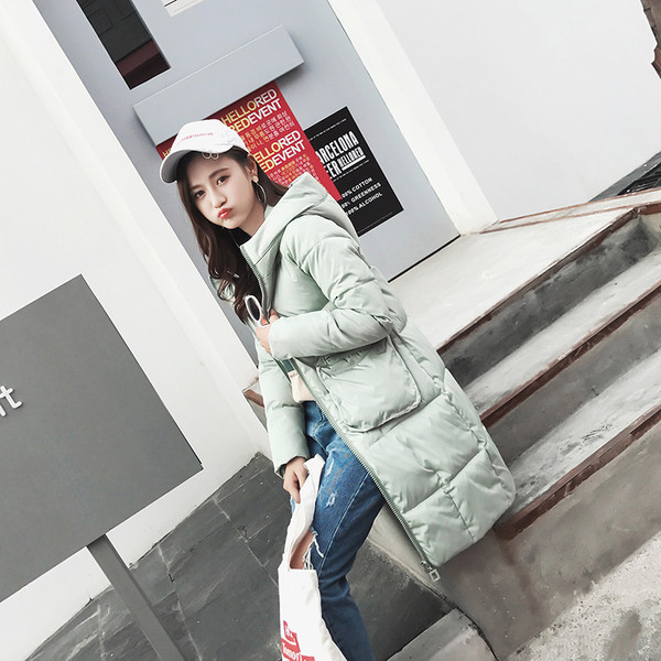 Дамско модерно яке с качулка в шест цвята