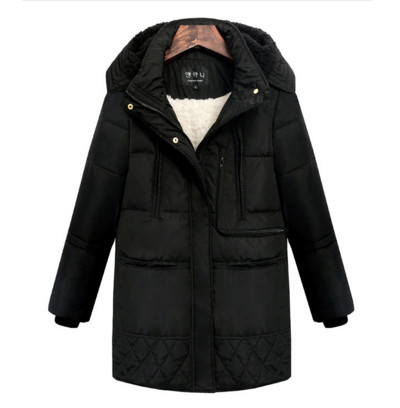 Дамско яке за зимата с мека подплата  в бял и черен цвят