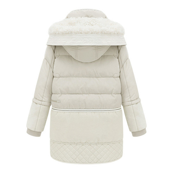 Дамско яке за зимата с мека подплата  в бял и черен цвят