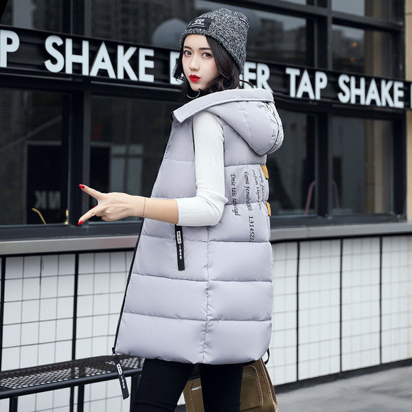 Modern női mellény kapucnival több színben