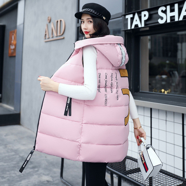 Modern női mellény kapucnival több színben