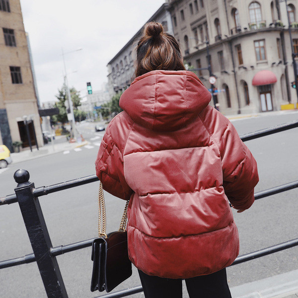 Γυναικείο κομψό μπουφάν  με κουκούλα σε πέντε χρώματα
