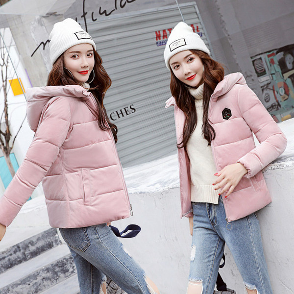 Elegáns női bársony kabát öt színben