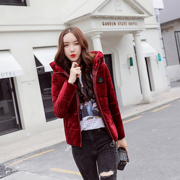 Elegáns női bársony kabát öt színben