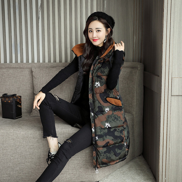 Női hosszú mellény 3D elemmel, négy színben