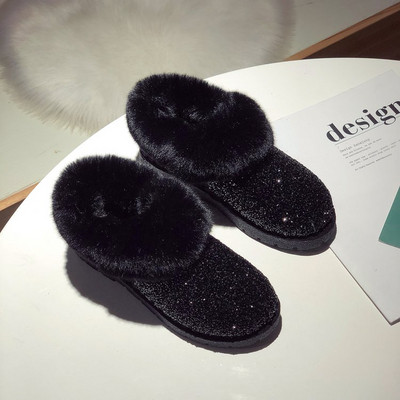 ΝΕΟ μοντέλο γυναικείες  μπότες  με γούνα και πέτρες σε δύο χρώματα