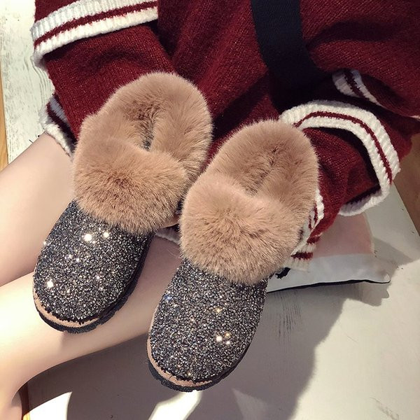 ΝΕΟ μοντέλο γυναικείες  μπότες  με γούνα και πέτρες σε δύο χρώματα