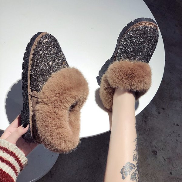 ΝΕΟ μοντέλο γυναικείες  μπότες  με γούνα και πέτρες σε δύο χρώματα