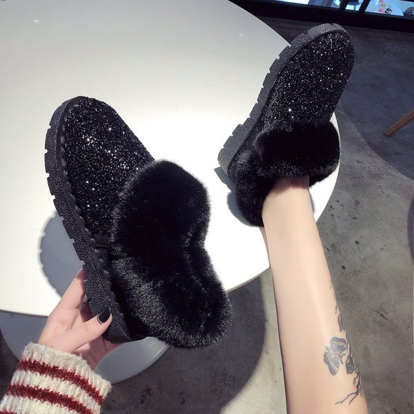 ΝΕΟ μοντέλο γυναικείες  μπότες  με γούνα και πέτρες σε δύο χρώματα