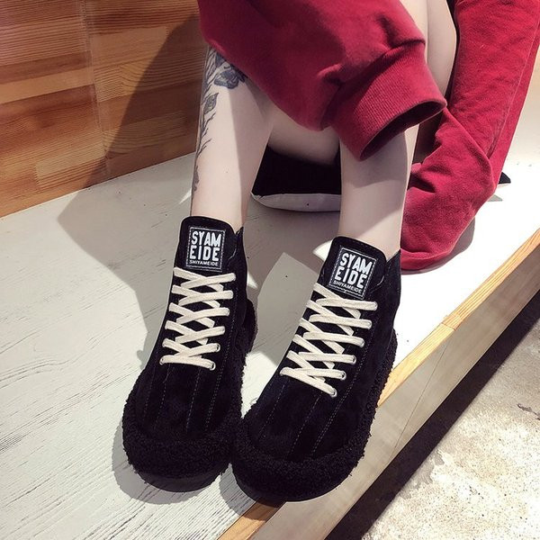 ΝΕΑ μοναδικά γυναικεία πάνινα παπούτσια  με ζεστή επένδυση - δύο χρώματα