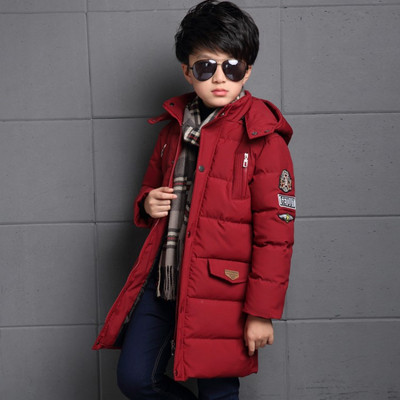 Modern gyerek hosszú kabát fiúknak két színben