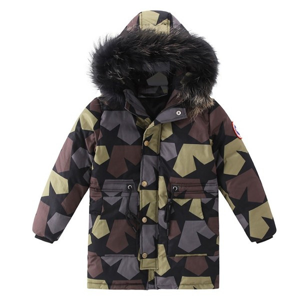 Gyermek hosszú terepszínű kabát fiúknak két színben