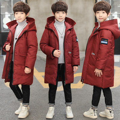 Aktuális gyerek hosszú kabát fiúknak két színben - fekete és piros