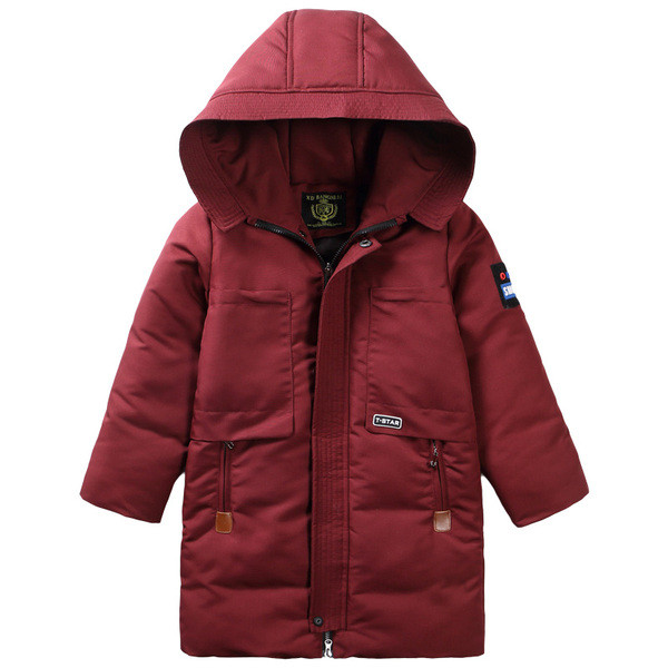 Aktuális gyerek hosszú kabát fiúknak két színben - fekete és piros