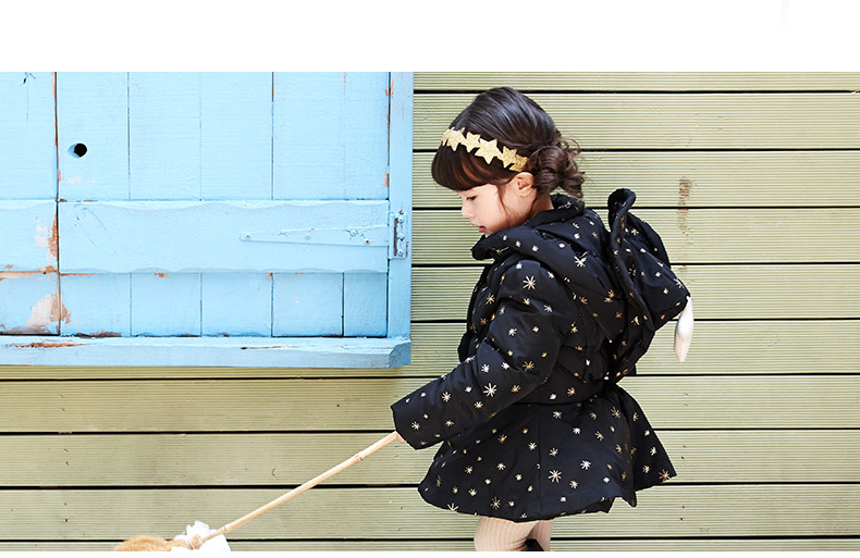 Μοντέρνο παιδικό μπουφάν για τα κορίτσια σε δύο χρώματα