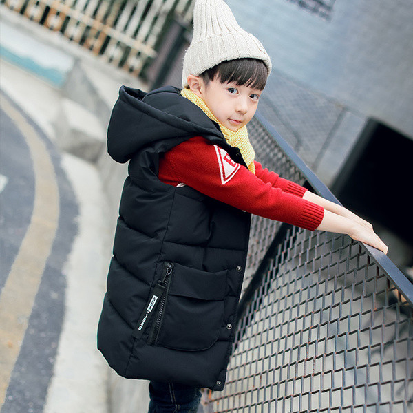 Modern gyermek hosszú mellény fiúknak három színben