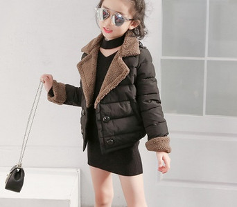 Μοντέρνο μπουφάν για  κορίτσια σε δύο χρώματα