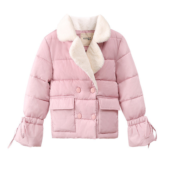 Παιδικό μπουφάν για τα κορίτσια σε ροζ χρώμα