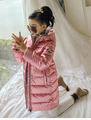 Modern gyerek hosszú kabát lányoknak két színben