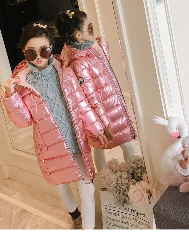 Modern gyerek hosszú kabát lányoknak két színben