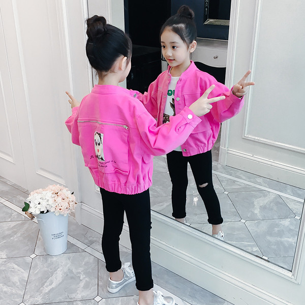 Modern gyerekkabát lányoknak két színben - sárga és rózsaszín