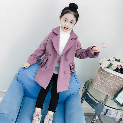 Modern gyerekkabát két színben lányoknak