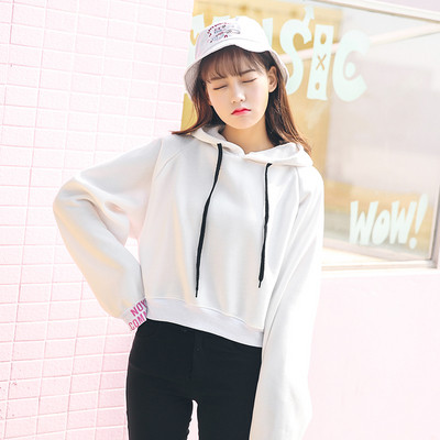 Γυναικεία μπλούζα με λογότυπο στην  πλάτη και κουκούλα σε δύο χρώματα