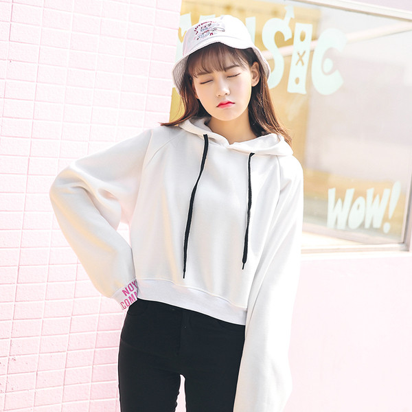 Γυναικεία μπλούζα με λογότυπο στην  πλάτη και κουκούλα σε δύο χρώματα