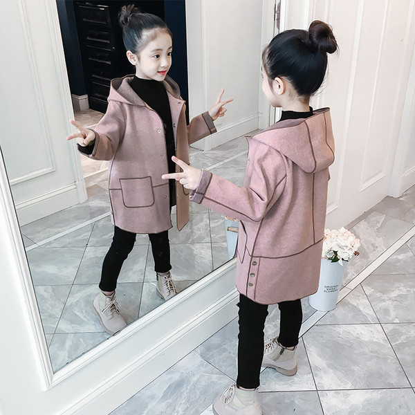 Stílusos gyerek kabát lányoknak két színben