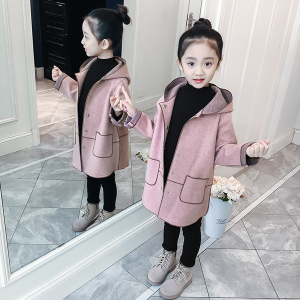 Stílusos gyerek kabát lányoknak két színben