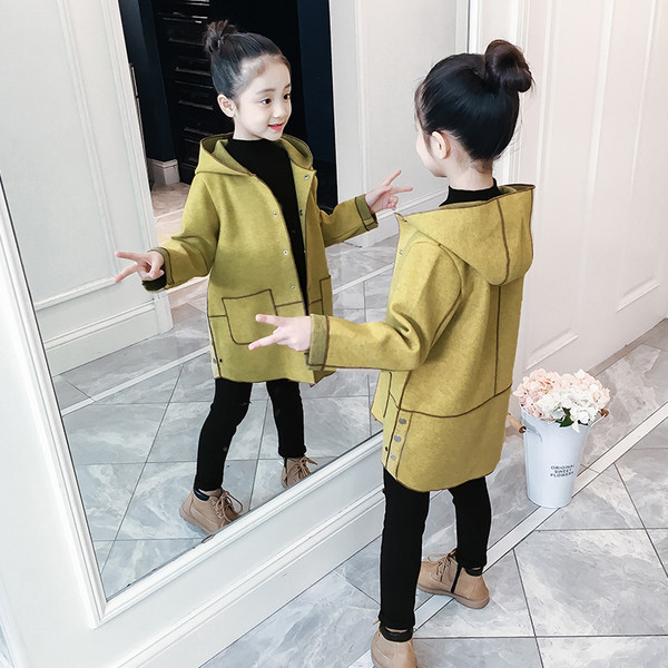 Stílusos gyerek kabát lányoknak két színben