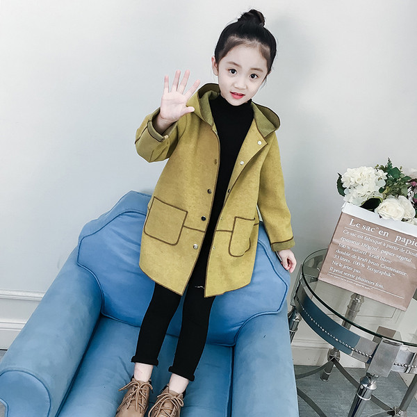 Stílusos gyerek kabát lányoknak két színben