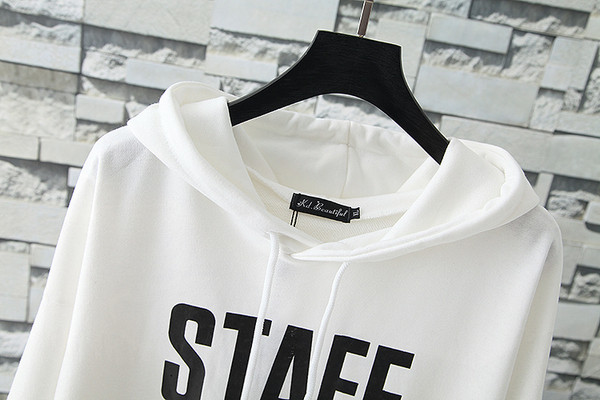 Γυναικεία μπλούζα με κουκούλα με λογότυπο σε λευκό χρώμα