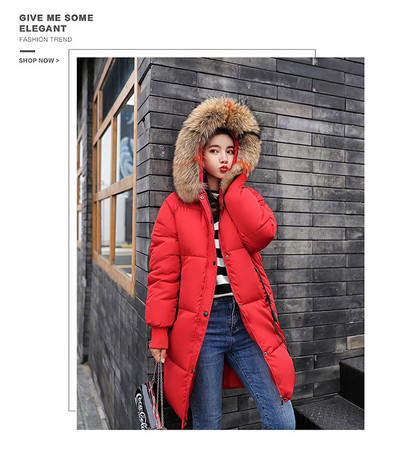 Γυναικείο μοντέρνο μακρύ μπουφάν σε διάφορα χρώματα