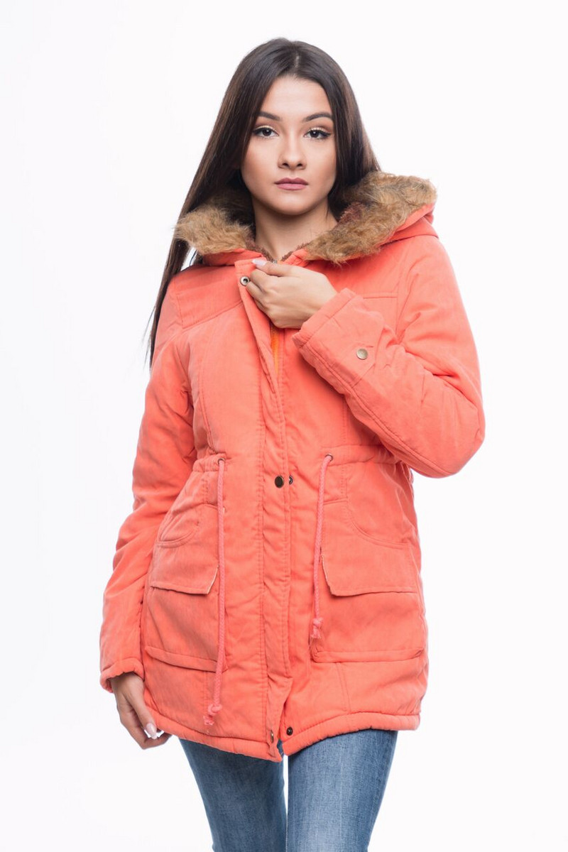 Γυναικείο χειμωνιάτικο μπουφάν με απαλή επένδιση  και κουκούλα σε επτά χρώματα