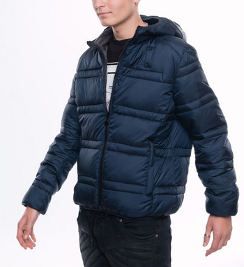 Модерно мъжко яке за зимата с качулка в четири цвята