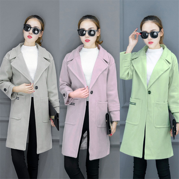 Modern női hosszúkabát három színben