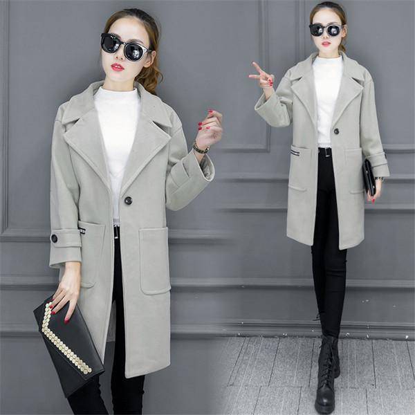 Modern női hosszúkabát három színben