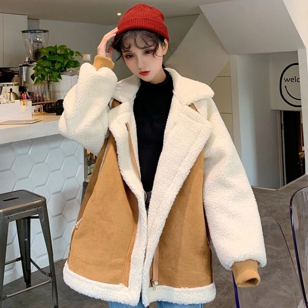 Női széles kabát két színben