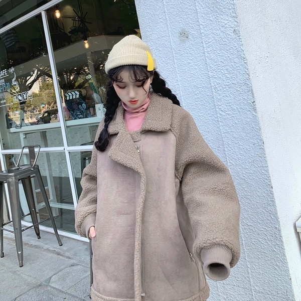 Női széles kabát két színben