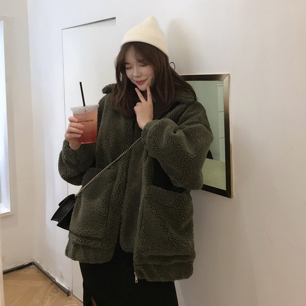 Női széles kabát három színben